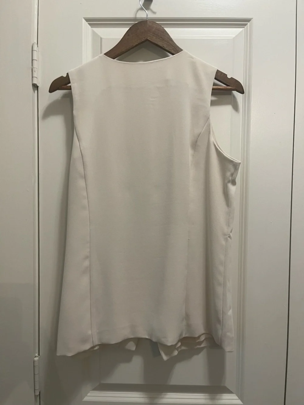 LOFT Soft Ivory Button-Front Shell - Picture 3 of 5